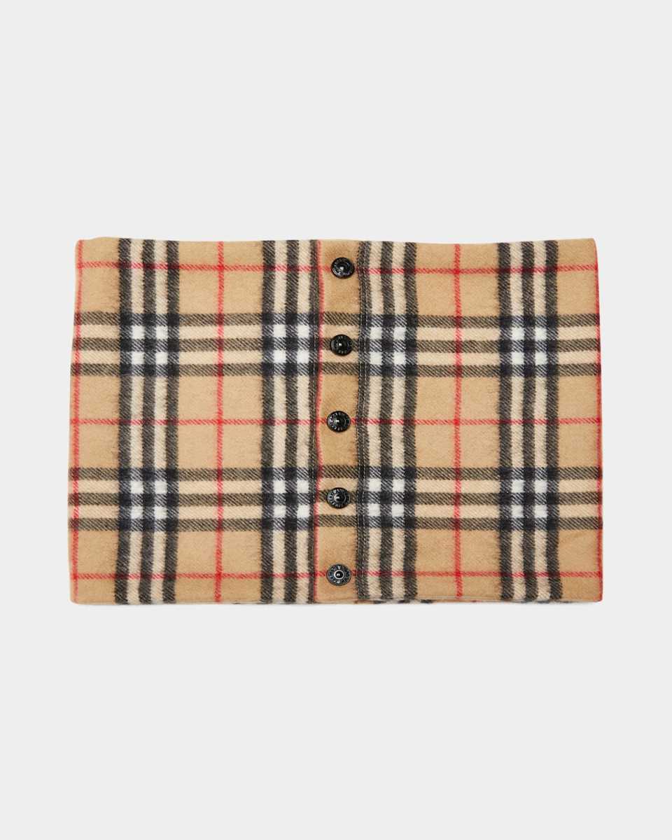 Girl's Vintage Check-Print Snood